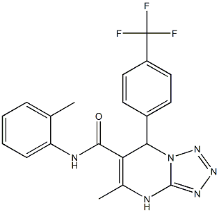 5-METHYL-N-(2-METHYLPHENYL)-7-[4-(TRIFLUOROMETHYL)PHENYL]-4,7-DIHYDROTETRAZOLO[1,5-A]PYRIMIDINE-6-CARBOXAMIDE Struktur