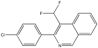 3-(4-CHLOROPHENYL)-4-DIFLUOROMETHYLISOQUINOLINE Struktur