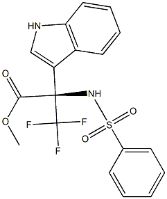 METHYL 3,3,3-TRIFLUORO-2-(1H-INDOL-3-YL)-N-(PHENYLSULFONYL)ALANINATE Struktur