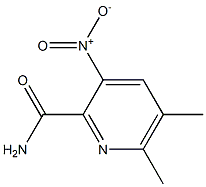 5,6-DIMETHYL-3-NITROPYRIDINE-2-CARBOXAMIDE Struktur