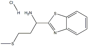 1-(1,3-BENZOTHIAZOL-2-YL)-3-(METHYLTHIO)PROPAN-1-AMINE HYDROCHLORIDE Struktur