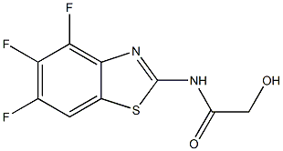 2-HYDROXY-N-(4,5,6-TRIFLUORO-1,3-BENZOTHIAZOL-2-YL)ACETAMIDE Struktur