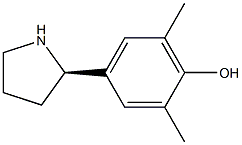 4-((2R)PYRROLIDIN-2-YL)-2,6-DIMETHYLPHENOL Struktur