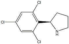 (2R)-2-(2,4,6-TRICHLOROPHENYL)PYRROLIDINE Struktur