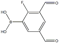 2-FLUORO-3,5-DIFORMYLPHENYLBORONIC ACID Struktur