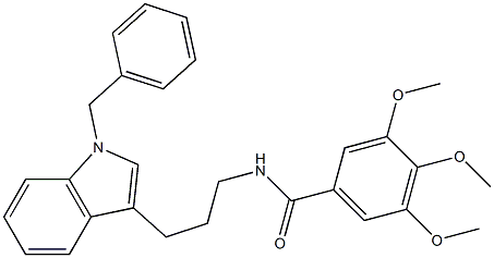 N-[3-(1-BENZYL-1H-INDOL-3-YL)PROPYL]-3,4,5-TRIMETHOXYBENZAMIDE Struktur