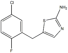 5-(5-CHLORO-2-FLUOROBENZYL)-1,3-THIAZOL-2-AMINE Struktur