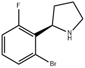 (2R)-2-(6-BROMO-2-FLUOROPHENYL)PYRROLIDINE Struktur