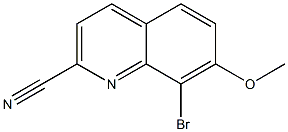 8-BROMO-7-METHOXYQUINOLINE-2-CARBONITRILE Struktur