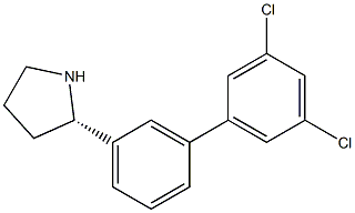 (2S)-2-[3-(3,5-DICHLOROPHENYL)PHENYL]PYRROLIDINE Struktur