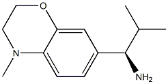 (1R)-2-METHYL-1-(4-METHYL(2H,3H-BENZO[E]1,4-OXAZIN-7-YL))PROPYLAMINE Struktur