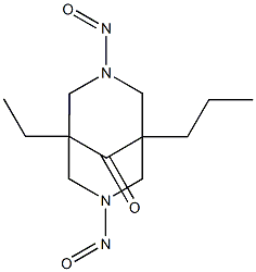 1-ETHYL-3,7-DINITROSO-5-PROPYL-3,7-DIAZABICYCLO[3.3.1]NONAN-9-ONE Struktur