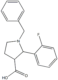 1-BENZYL-2-(2-FLUOROPHENYL)PYRROLIDINE-3-CARBOXYLIC ACID Struktur