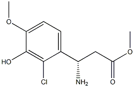 METHYL (3S)-3-AMINO-3-(2-CHLORO-3-HYDROXY-4-METHOXYPHENYL)PROPANOATE Struktur