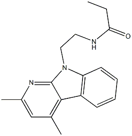 N-[2-(2,4-DIMETHYL-9H-PYRIDO[2,3-B]INDOL-9-YL)ETHYL]PROPANAMIDE Struktur