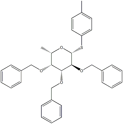 TOLYL 2,3,4-TRI-O-BENZYL1-THIO-BETA-L-FUCOPYRANOSIDE Struktur