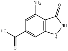 4-AMINO-3-HYDROXY-(1H)INDAZOLE-6-CARBOXYLIC ACID Struktur