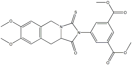 DIMETHYL 5-(7,8-DIMETHOXY-1-OXO-3-THIOXO-1,5,10,10A-TETRAHYDROIMIDAZO[1,5-B]ISOQUINOLIN-2(3H)-YL)ISOPHTHALATE Struktur