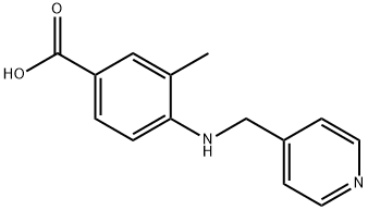 3-METHYL-4-((PYRIDIN-4-YLMETHYL)AMINO)BENZOIC ACID Struktur