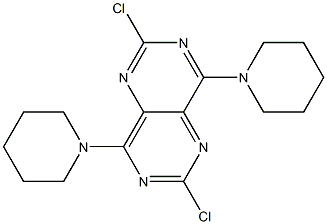 2,6-DICHLORO-4,8-DIPIPERINDINOPYRIMIDO(5,4-D)PYRIMIDINE Struktur