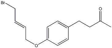 4-[4-(4-BROMO-BUT-2-ENYLOXY)-PHENYL]-BUTAN-2-ONE Struktur