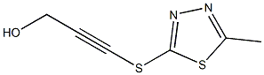 3-[(5-METHYL-1,3,4-THIADIAZOL-2-YL)THIO]PROP-2-YN-1-OL Struktur