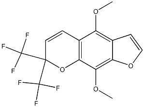 4,9-DIMETHOXY-7,7-BIS(TRIFLUOROMETHYL)-7H-FURO-[3,2-G]-CHROMENE Struktur