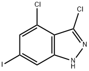 3,4-DICHLORO-6-IODO (1H)INDAZOLE Struktur