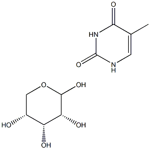 THYMINE RIBOSIDE, [3H]- Struktur