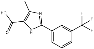 5-METHYL-2-(3-TRIFLUOROMETHYLPHENYL)-3H-IMIDAZOLE-4-CARBOXYLIC ACID Struktur