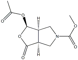 METHYL CIS-1(R)-ACETOXY-3-OXO-TETRAHYDROFURO[3,4-C]PYRROLE-5-CARBOXYLATE Struktur