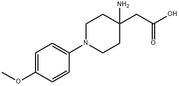 2-(4-AMINO-1-(4-METHOXYPHENYL)PIPERIDIN-4-YL)ACETIC ACID Struktur