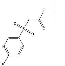 (2-BROMO-PYRIDINE-5-SULFONYL)ACETIC ACID TERT-BUTYL ESTER Struktur