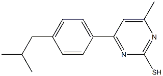 4-(4-ISOBUTYLPHENYL)-6-METHYLPYRIMIDINE-2-THIOL Struktur