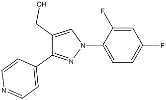 (1-(2,4-DIFLUOROPHENYL)-3-(PYRIDIN-4-YL)-1H-PYRAZOL-4-YL)METHANOL Struktur