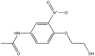 4-(2-HYDROXYETHOXY)-3-NITROACETANILIDE Struktur