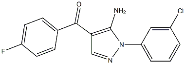 (5-AMINO-1-(3-CHLOROPHENYL)-1H-PYRAZOL-4-YL)(4-FLUOROPHENYL)METHANONE Struktur