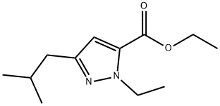 1-ETHYL-3-(2-METHYLPROPYL)-1H-PYRAZOLE-5-CARBOXYLIC ACID ETHYL ESTER Struktur