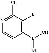 3-BROMO-2-CHLOROPYRIDINE-4-BORONIC ACID Struktur