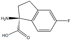 (1S)-1-AMINO-5-FLUOROINDANECARBOXYLIC ACID Struktur