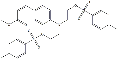 (Z)-3-(4-(BIS-[2-(TOLUENE-4-SULFONYLOXY)-ETHYL]-AMINO)-PHENYL)-ACRYLIC ACID METHYL ESTER Struktur