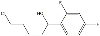 5-CHLORO-1-(2,4-DIFLUOROPHENYL)-1-PENTANOL Struktur