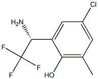 2-((1R)-1-AMINO-2,2,2-TRIFLUOROETHYL)-4-CHLORO-6-METHYLPHENOL Struktur