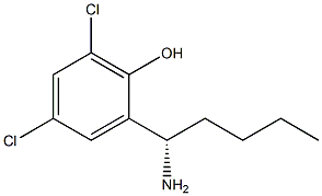 2-((1S)-1-AMINOPENTYL)-4,6-DICHLOROPHENOL Struktur