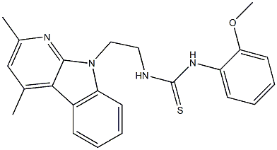 N-[2-(2,4-DIMETHYL-9H-PYRIDO[2,3-B]INDOL-9-YL)ETHYL]-N'-(2-METHOXYPHENYL)THIOUREA Struktur