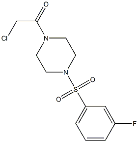 1-(CHLOROACETYL)-4-[(3-FLUOROPHENYL)SULFONYL]PIPERAZINE Struktur