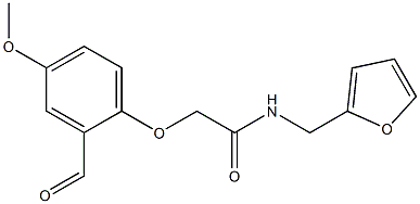 2-(2-FORMYL-4-METHOXYPHENOXY)-N-(2-FURYLMETHYL)ACETAMIDE Struktur