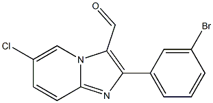 2-(3-BROMO-PHENYL)-6-CHLORO-IMIDAZO[1,2-A]PYRIDINE-3-CARBALDEHYDE Struktur