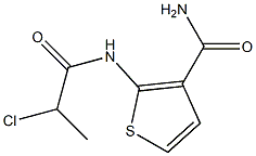 2-[(2-CHLOROPROPANOYL)AMINO]THIOPHENE-3-CARBOXAMIDE Struktur