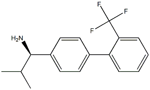 (1R)-2-METHYL-1-(4-[2-(TRIFLUOROMETHYL)PHENYL]PHENYL)PROPYLAMINE Struktur